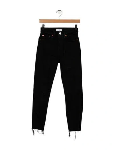Pre-owned Re/done Mid-rise Skinny Leg Jeans In Black