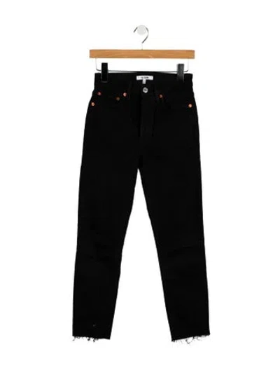 Pre-owned Re/done Mid-rise Skinny Leg Jeans In Black