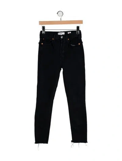 Pre-owned Re/done Mid-rise Skinny Leg Jeans In Black