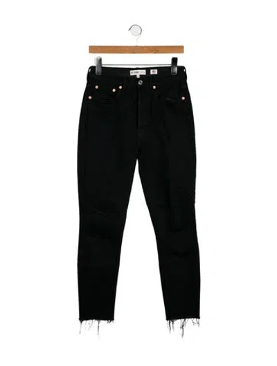Pre-owned Re/done Mid-rise Skinny Leg Jeans In Black