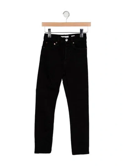 Pre-owned Re/done Mid-rise Skinny Leg Jeans In Black