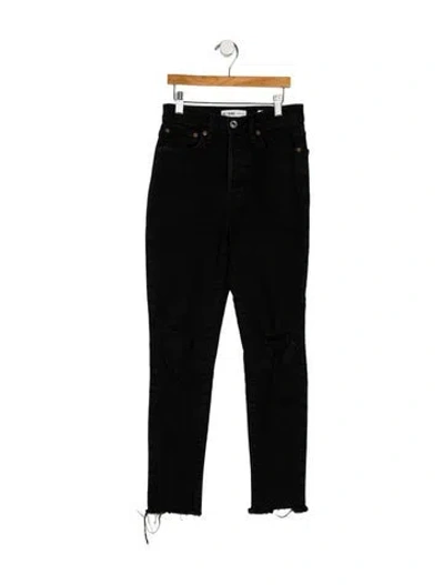 Pre-owned Re/done Mid-rise Skinny Leg Jeans In Black