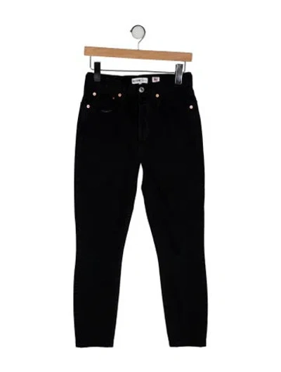 Pre-owned Re/done Mid-rise Skinny Leg Jeans In Black