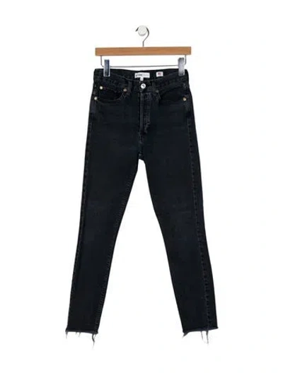 Pre-owned Re/done Mid-rise Skinny Leg Jeans In Black