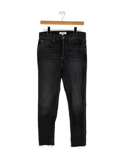 Pre-owned Re/done Mid-rise Skinny Leg Jeans In Black