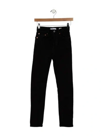 Pre-owned Re/done Mid-rise Skinny Leg Jeans In Black
