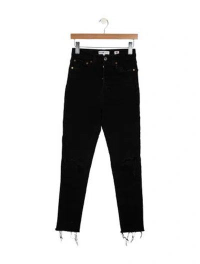Pre-owned Re/done Mid-rise Skinny Leg Jeans In Black