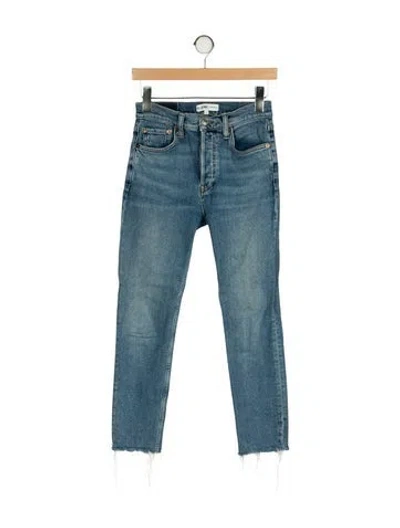 Pre-owned Re/done Mid-rise Skinny Leg Jeans In Blue