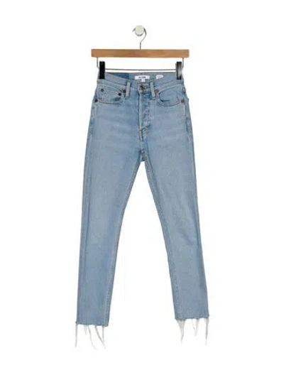 Pre-owned Re/done Mid-rise Skinny Leg Jeans In Blue