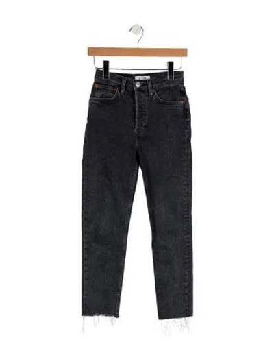Pre-owned Re/done Mid-rise Skinny Leg Jeans In Blue