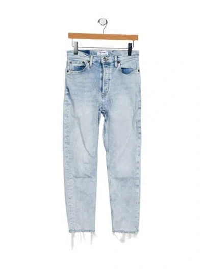 Pre-owned Re/done Mid-rise Skinny Leg Jeans In Blue