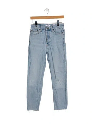 Pre-owned Re/done Mid-rise Skinny Leg Jeans In Blue