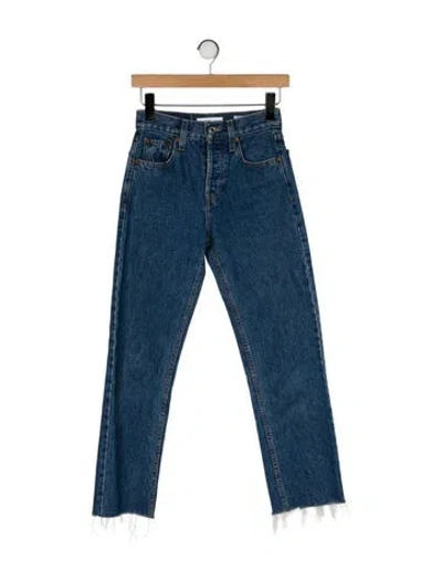 Pre-owned Re/done Mid-rise Skinny Leg Jeans In Blue