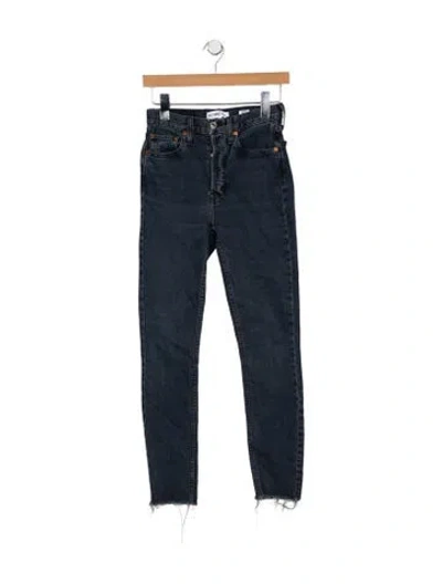 Pre-owned Re/done Mid-rise Skinny Leg Jeans In Blue