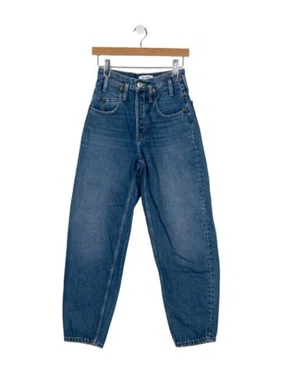 Pre-owned Re/done Mid-rise Skinny Leg Jeans In Blue