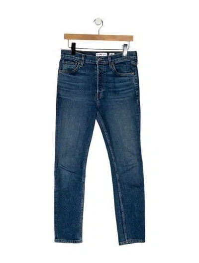 Pre-owned Re/done Mid-rise Skinny Leg Jeans In Blue