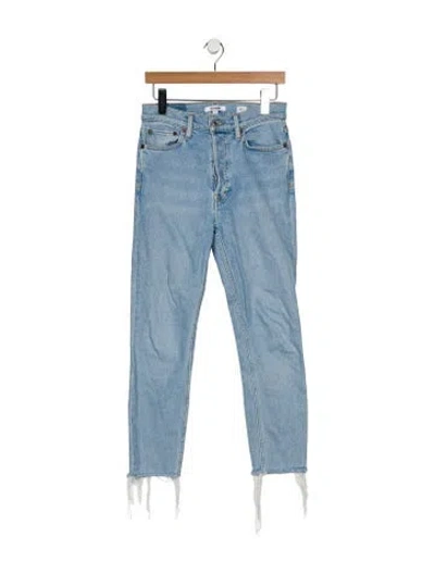Pre-owned Re/done Mid-rise Skinny Leg Jeans In Blue