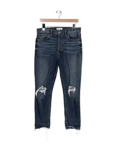 Pre-owned Re/done Mid-rise Skinny Leg Jeans In Blue