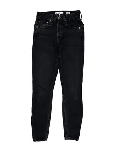 Pre-owned Re/done Mid-rise Skinny Leg Jeans In Blue
