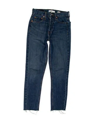 Pre-owned Re/done Mid-rise Skinny Leg Jeans In Blue