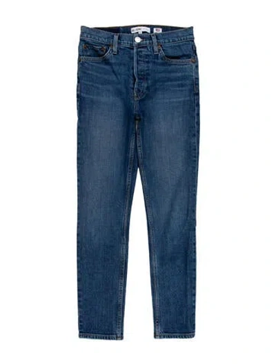 Pre-owned Re/done Mid-rise Skinny Leg Jeans In Blue