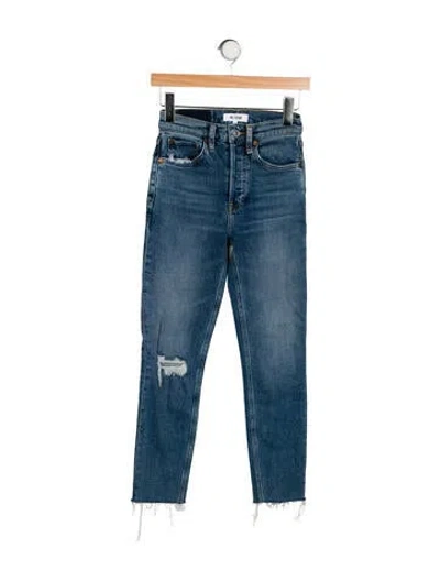 Pre-owned Re/done Mid-rise Skinny Leg Jeans In Blue
