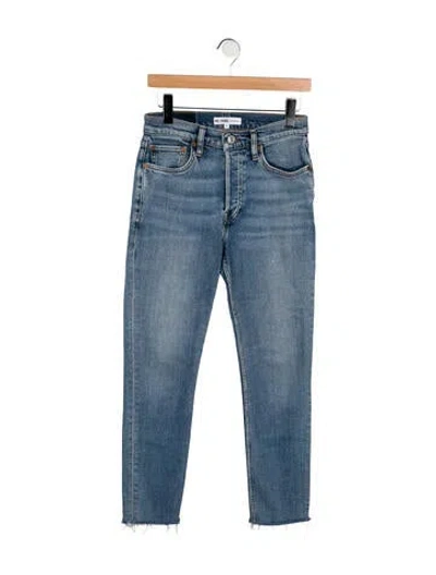 Pre-owned Re/done Mid-rise Skinny Leg Jeans In Blue