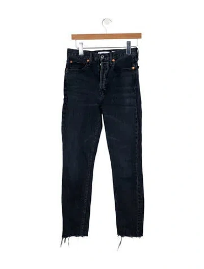 Pre-owned Re/done Mid-rise Skinny Leg Jeans In Blue