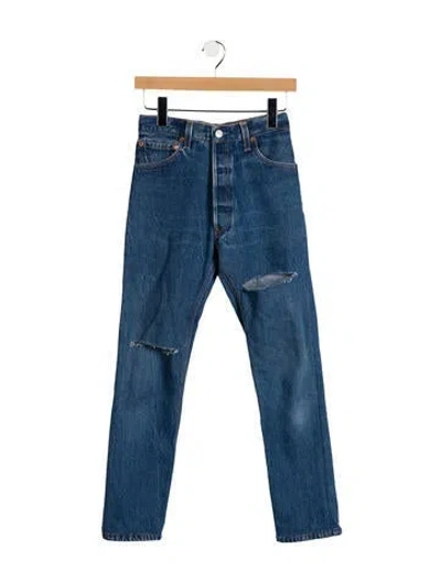 Pre-owned Re/done Mid-rise Skinny Leg Jeans In Blue