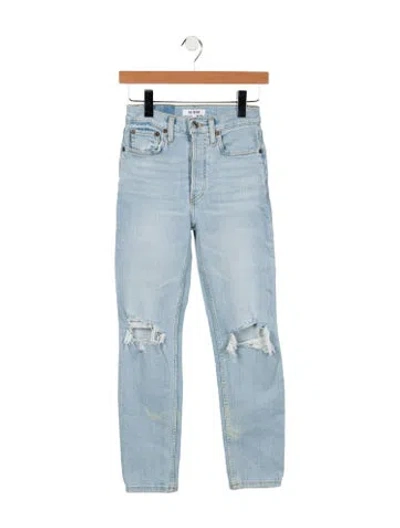 Pre-owned Re/done Mid-rise Skinny Leg Jeans In Blue