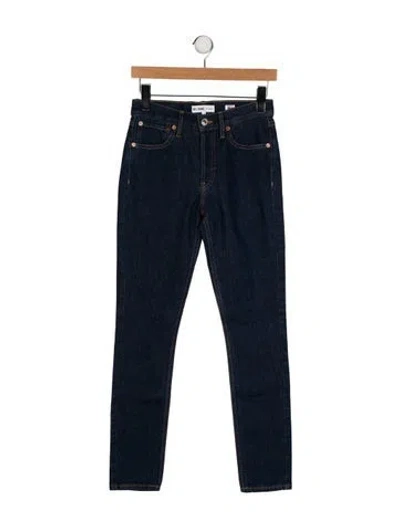 Pre-owned Re/done Mid-rise Skinny Leg Jeans In Blue