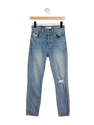 Pre-owned Re/done Mid-rise Skinny Leg Jeans In Blue