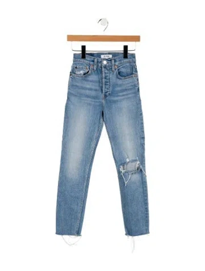 Pre-owned Re/done Mid-rise Skinny Leg Jeans In Blue