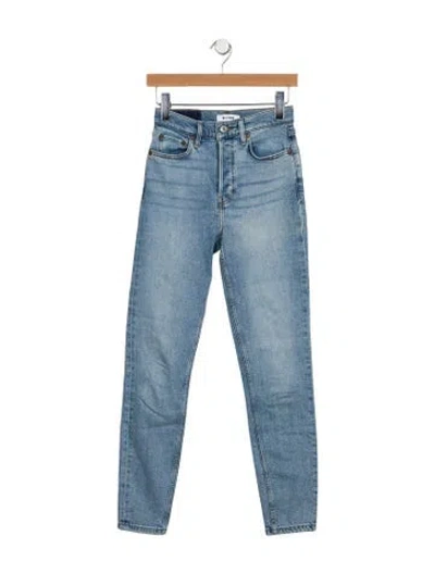 Pre-owned Re/done Mid-rise Skinny Leg Jeans In Blue