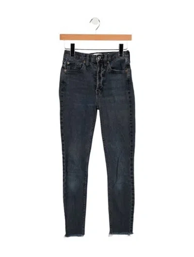 Pre-owned Re/done Mid-rise Skinny Leg Jeans In Blue