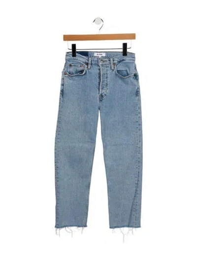 Pre-owned Re/done Mid-rise Skinny Leg Jeans In Blue
