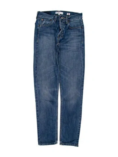 Pre-owned Re/done Mid-rise Skinny Leg Jeans In Blue