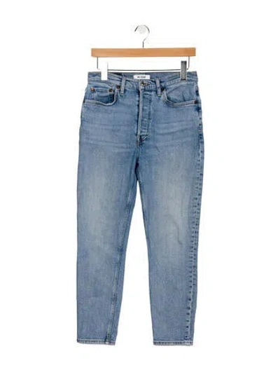 Pre-owned Re/done Mid-rise Skinny Leg Jeans In Blue