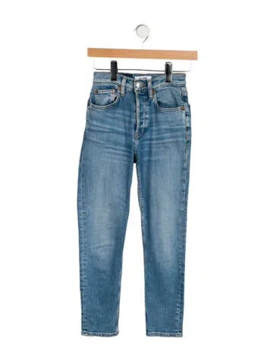 Pre-owned Re/done Mid-rise Skinny Leg Jeans In Blue