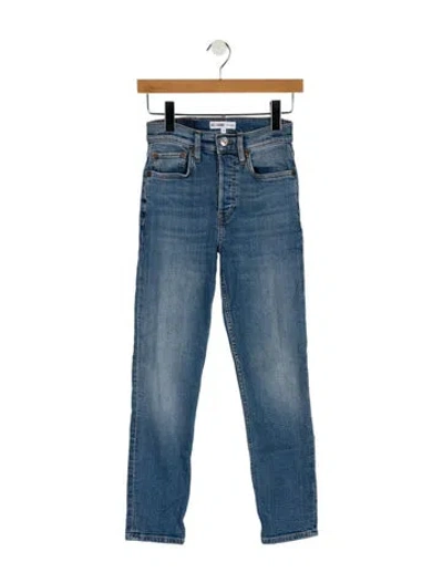 Pre-owned Re/done Mid-rise Skinny Leg Jeans In Blue
