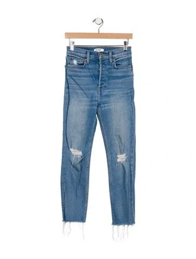 Pre-owned Re/done Mid-rise Skinny Leg Jeans In Blue