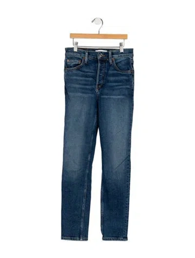 Pre-owned Re/done Mid-rise Skinny Leg Jeans In Blue