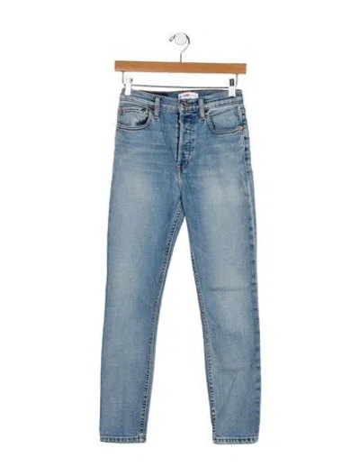 Pre-owned Re/done Mid-rise Skinny Leg Jeans In Blue