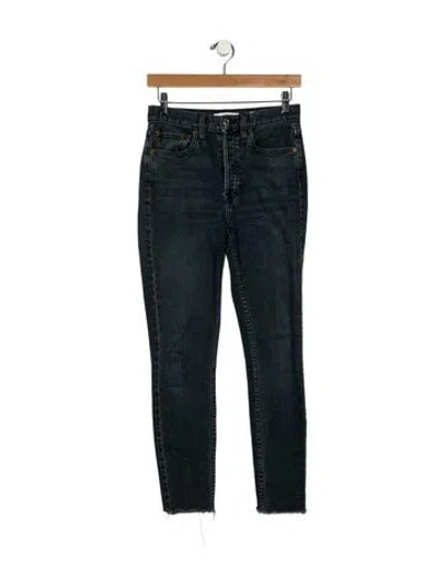 Pre-owned Re/done Mid-rise Skinny Leg Jeans In Blue