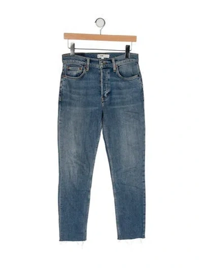 Pre-owned Re/done Mid-rise Skinny Leg Jeans In Blue