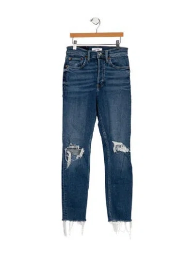 Pre-owned Re/done Mid-rise Skinny Leg Jeans In Blue