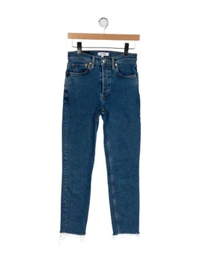 Pre-owned Re/done Mid-rise Skinny Leg Jeans In Blue