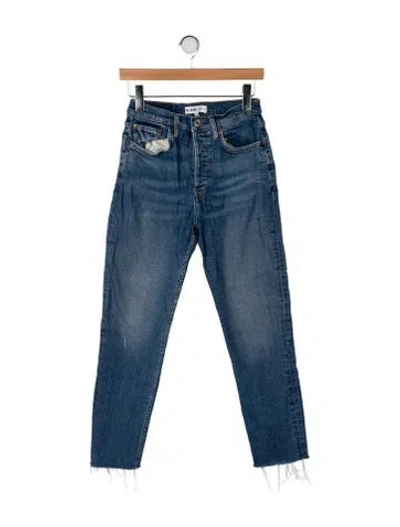 Pre-owned Re/done Mid-rise Skinny Leg Jeans In Blue