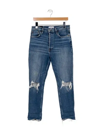 Pre-owned Re/done Mid-rise Skinny Leg Jeans In Blue