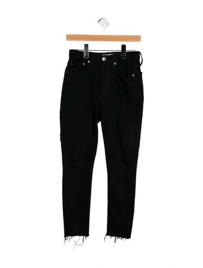 Pre-owned Re/done Mid-rise Skinny Leg Jeans In Blue